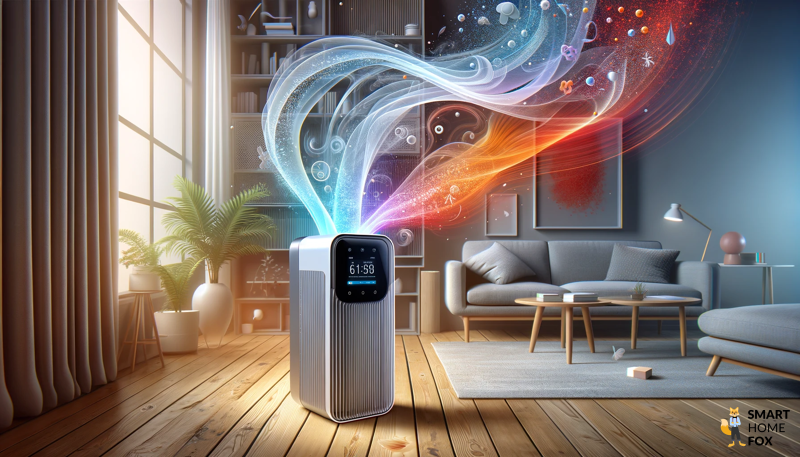 Graphic depicting clean air delivery rate of an air purifier.